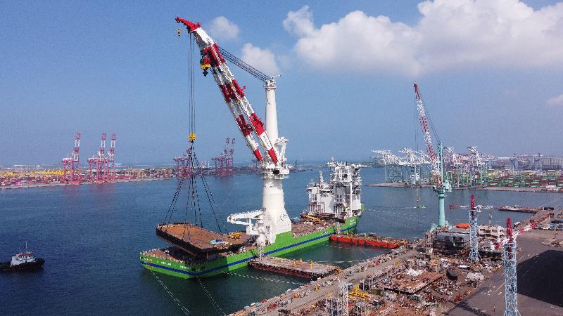 全球第二   台船環海翡翠輪4,400噸吊掛測試成功   離岸風電海事工程能量邁大步 / 台銘新聞網
