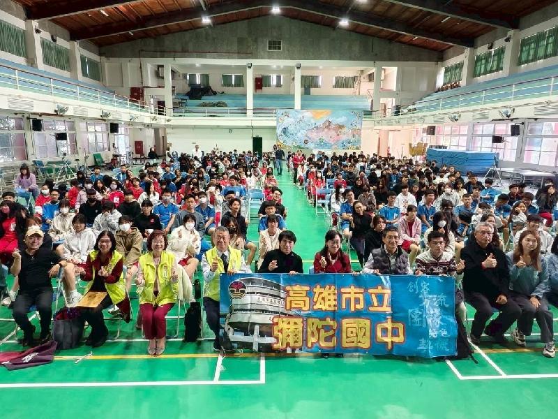 彌陀國中迎來玫瑰墓樂團第500場音樂講座　震撼師生 